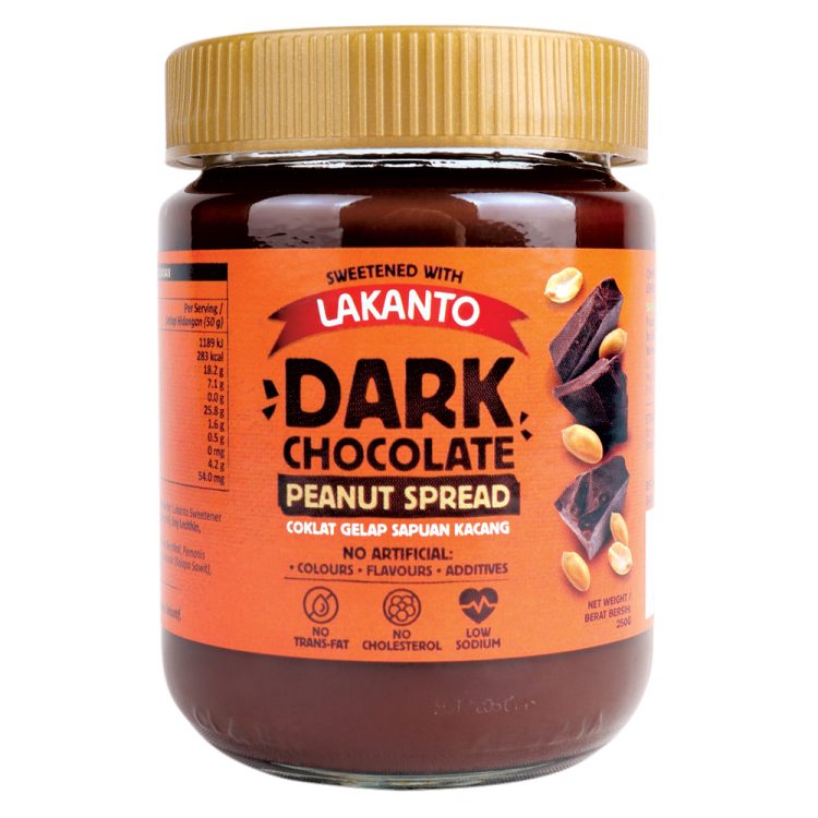 Lakanto Dark Chocolate Peanut Spread 250g Sugar Free Ketogrocer